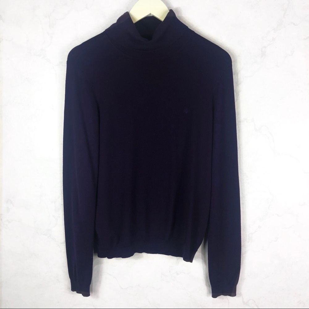 [RL] Purple Turtleneck Sweater